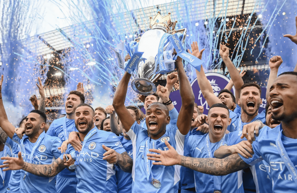 Manchester City won their fourth consecutive title in the English Premier League!!!
