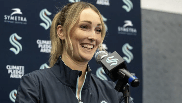 Jessica Campbell will be the first woman on an NHL bench as assistant coach with the Seattle Kraken!!!