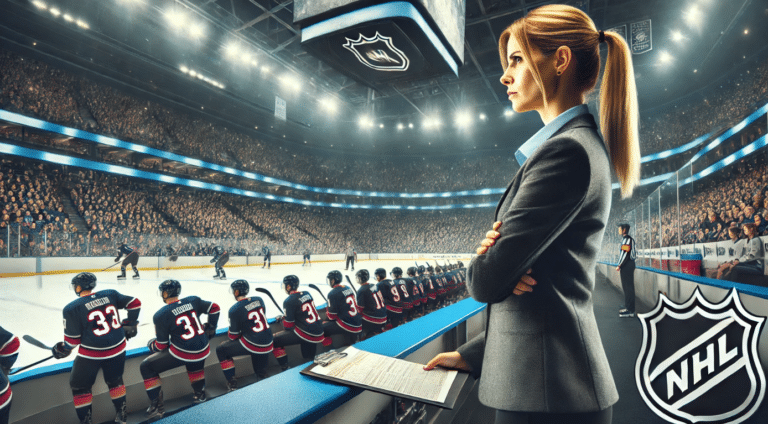 It is the first time in history that a woman has stood behind the bench of an NHL team!!!